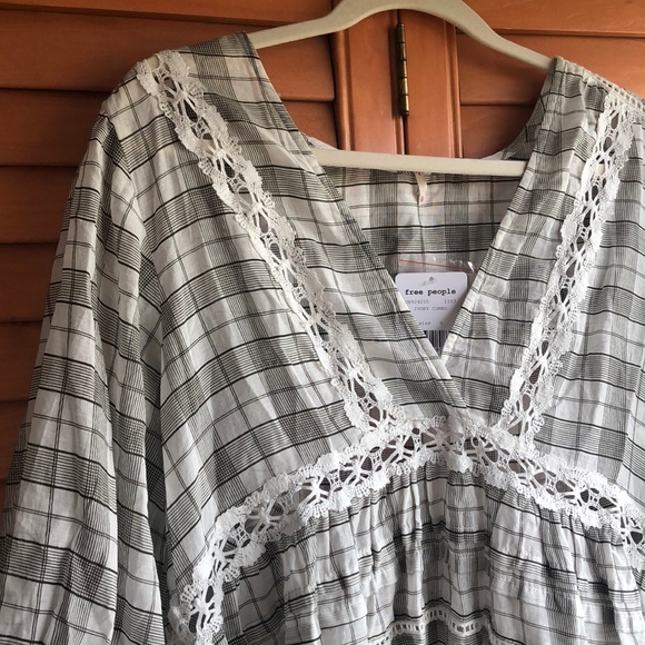 Free People plaid boho Tunic - Picture 5 of 10